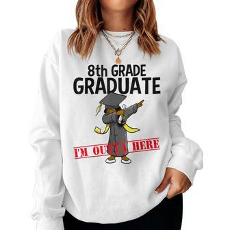 8Th Grade Graduation Dabbing Girl Party Women Sweatshirt - Monsterry