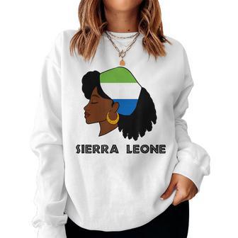 Afro Woman Sierra Leone Flag African Women Sweatshirt - Monsterry UK