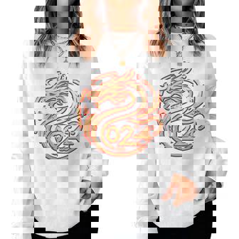 Année Du Dragon 2024 Zodiaque Nouvel An Lunaire Chinois 2024 Avec Col En V Women Sweatshirt - Cadeauxyz