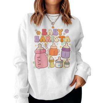 Baby Barista Baby Nurse Nicu Nurse Milk Bottle Women Sweatshirt - Monsterry UK