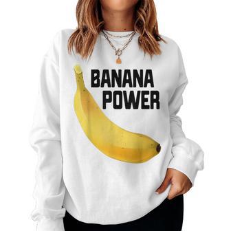 Banana Power Yellow Riped Fruit Women Sweatshirt - Monsterry DE