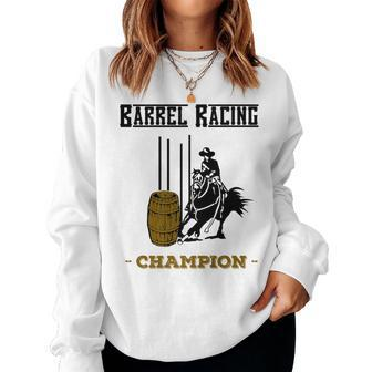 Barrel Racing Champion Western Riding Quarter Horse Women Sweatshirt - Monsterry AU