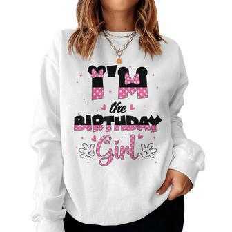 Im The Birthday Girl Mouse Family Matching Women Sweatshirt - Monsterry UK
