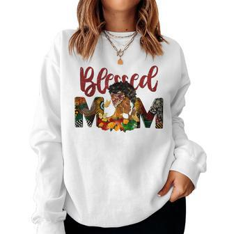 Blessed Mom Africa Black Woman Junenth Mother's Day Women Sweatshirt - Thegiftio UK