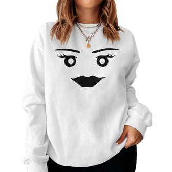 Block Brick Smile Face Minifigure Mom Master Builder Family Women Sweatshirt - Thegiftio UK