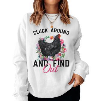 Cluck Around And Find Out Chicken Rooster Girls Women Sweatshirt - Thegiftio UK