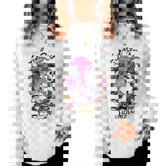 Cut Feral Girl Summer Beach Raccoon Women Sweatshirt | Mazezy