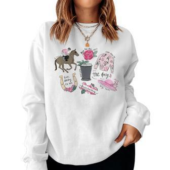 Derby Vibes 150Th Horse Racing Ky Derby Day Women Sweatshirt | Mazezy
