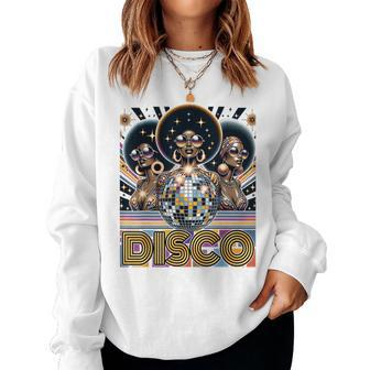 Disco Queen 70'S Disco Retro Vintage Seventies Costume Women Sweatshirt - Monsterry