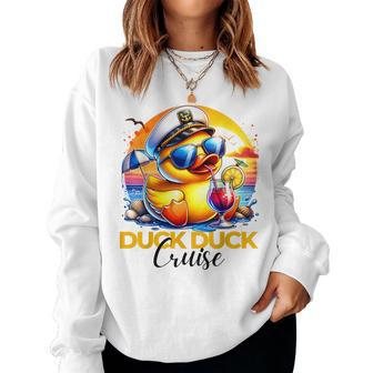 Duck Duck Cruise Family Cruising Matching Group Women Sweatshirt - Seseable