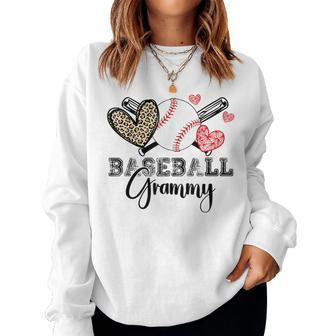 Family Baseball Grammy Heart Baseball Grandma Women Sweatshirt - Monsterry UK