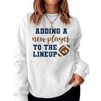 Football Pregnancy Announcement Fall Baby Reveal Women Sweatshirt - Monsterry CA