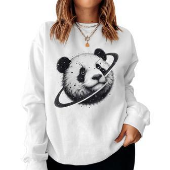 Panda Moon Raccoon Face Panda Raccoon Lover Possum Women Sweatshirt - Monsterry