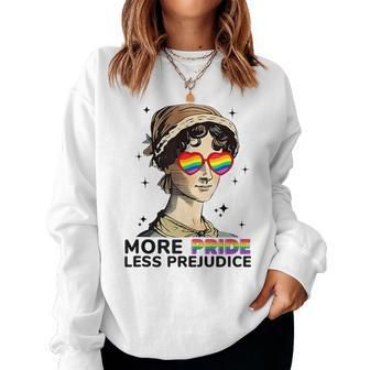 More Pride Less Prejudice Proud Ally Rainbow Pride Women Sweatshirt - Monsterry AU