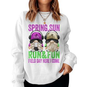 Runner Gnome Quote For And Girls For Field Day Women Sweatshirt - Monsterry