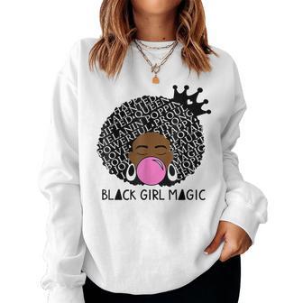 Girl Magic Poppin Mélanine Women Sweatshirt - Cadeauxyz