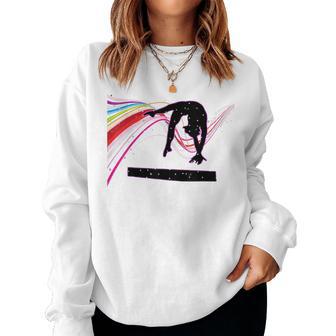 Girls Gymnastics Balance Beam Swirl Women Sweatshirt - Monsterry DE