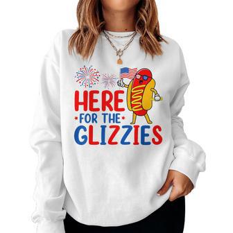 Here For The Glizzies 4Th Of July Women Women Sweatshirt - Thegiftio UK