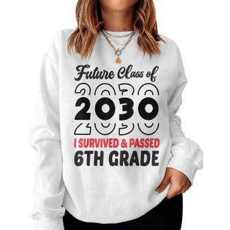 Graduation 2024 Future Class Of 2030 6Th Grade Women Sweatshirt - Monsterry