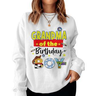 Grandma Of The Birthday Boy Toy Familly Matching Story Women Sweatshirt - Monsterry AU