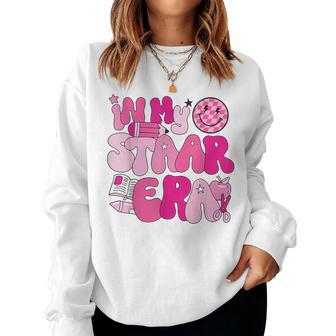 Groovy In My Star Era Pink Teacher Team Teacher Appreciation Women Sweatshirt - Seseable