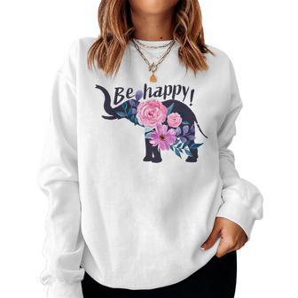 Be Happy Fashion Cute Elephant Girl Women Sweatshirt - Monsterry CA