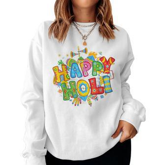 Happy Holi T Festival Colors India Hindu Kid Women Sweatshirt | Mazezy UK