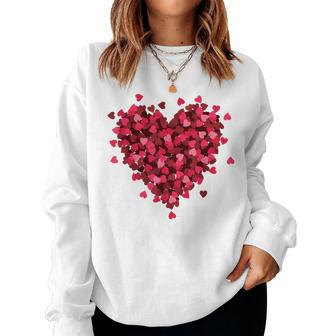 Hearts & Girls Valentine's Day Heart Cute Hearts Women Sweatshirt - Seseable