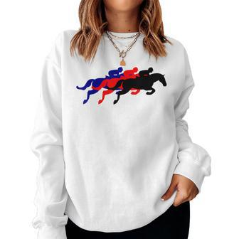 Horse Race Splechase Derby Racing Women Sweatshirt - Monsterry UK