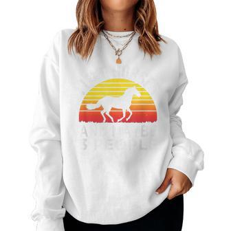 I Like Horses And Maybe 3 People Horse Lover Vintage Women Sweatshirt - Monsterry DE