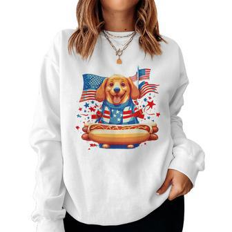 Hot Dog Sausages Frank Day Merican Sarcastic Food Animal Women Sweatshirt - Monsterry