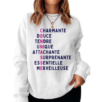 Humour Caractère Connasse Drôle Madame Conasse Blague Avec Col En Women Sweatshirt - Cadeauxyz
