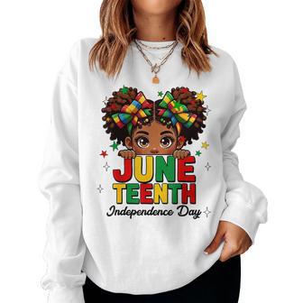 Junenth Independence Freedom Cute Girl Black Women Women Sweatshirt - Thegiftio UK