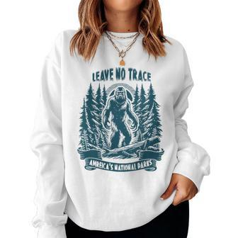 Leave No Trace America National Parks Big Foot Women Sweatshirt - Monsterry CA