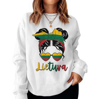 Lietuva Lithuania Lithuanian Girl Lietuvaite Lithuania Flag Women Sweatshirt - Thegiftio UK