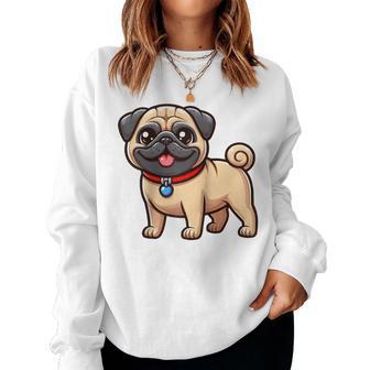 Lustiger Mops Hund Niedlicher Mops Mama Mops Papa Lustiger Mops Raglan Sweatshirt Frauen - Geschenkecke