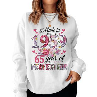 Made In 1959 Floral 65 Year Old 65Th Birthday Women Women Sweatshirt | Mazezy
