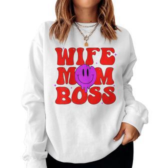 Mama Frau Boss Unschlagbar Mutterschaft Mama Leben Sweatshirt Frauen - Geschenkecke