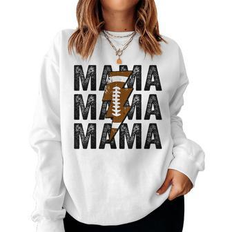 Mama Lightning Bolt Game Day Football Season Mom Women Women Sweatshirt - Monsterry CA