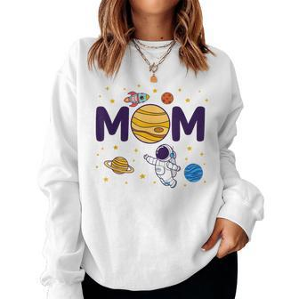 Mom Outer Planets Birthday Party Astronaut Space Spaceman Women Sweatshirt - Seseable