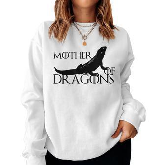 Mother Of Bearded Dragons Beardie Mom Reptile Pet Queen Women Sweatshirt - Monsterry AU