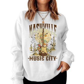 Nashville Country Music City Girls Trip Retro Nash Bash Bach Women Sweatshirt - Thegiftio UK