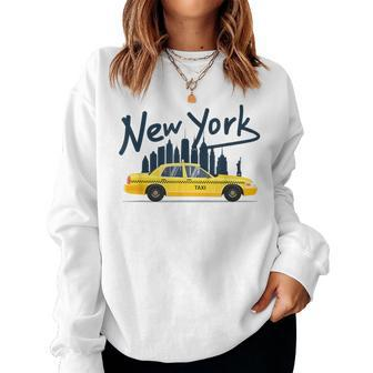 Nyc New York Yellow Cab Taxi Souvenir Women Women Sweatshirt - Thegiftio UK