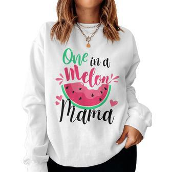 One In A Melon Mama Summer Birthday Party Matching Family Women Sweatshirt - Thegiftio UK