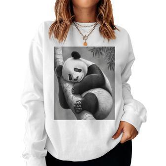 Panda Sleeping Cute Panda Panda Lovers Women Sweatshirt - Thegiftio UK