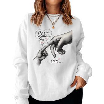 Personalized Our First Mother's Day Together Happy For Mom Women Sweatshirt | Mazezy