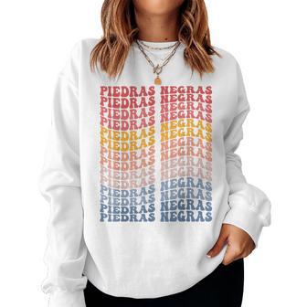 Piedras Negras City Groovy Retro Women Sweatshirt - Monsterry UK