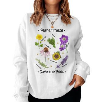 Plant These Save The Bees Bee Women Sweatshirt - Monsterry CA