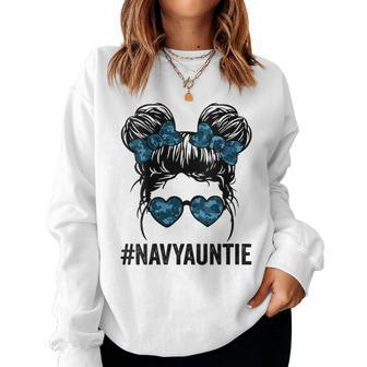 Proud Navy Auntie For Aunt Of Navy Women And Men Women Sweatshirt - Monsterry AU