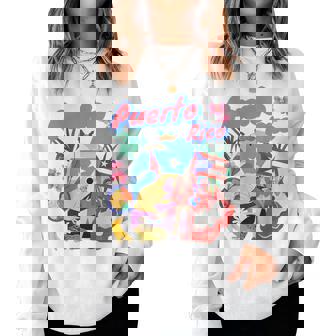 Puerto Rican Outfit Idea For & Puerto Rico Flag Women Sweatshirt - Seseable